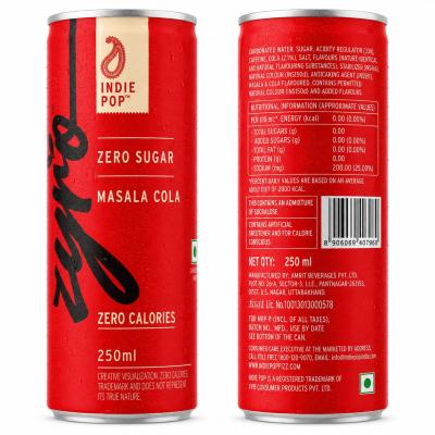 INDIE POP ZERO SUGAR MASALA COLA - 250ml